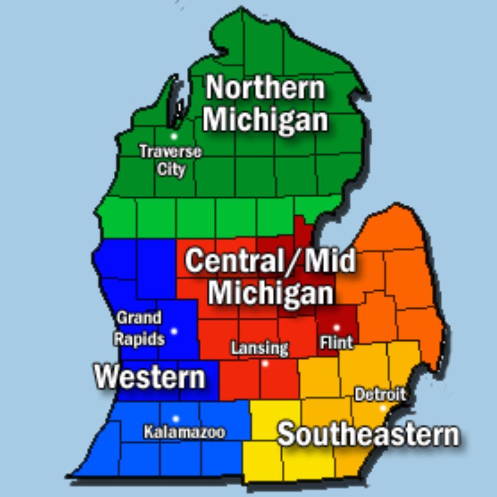 Michigan Map: Official Image, Population and Other Important Details