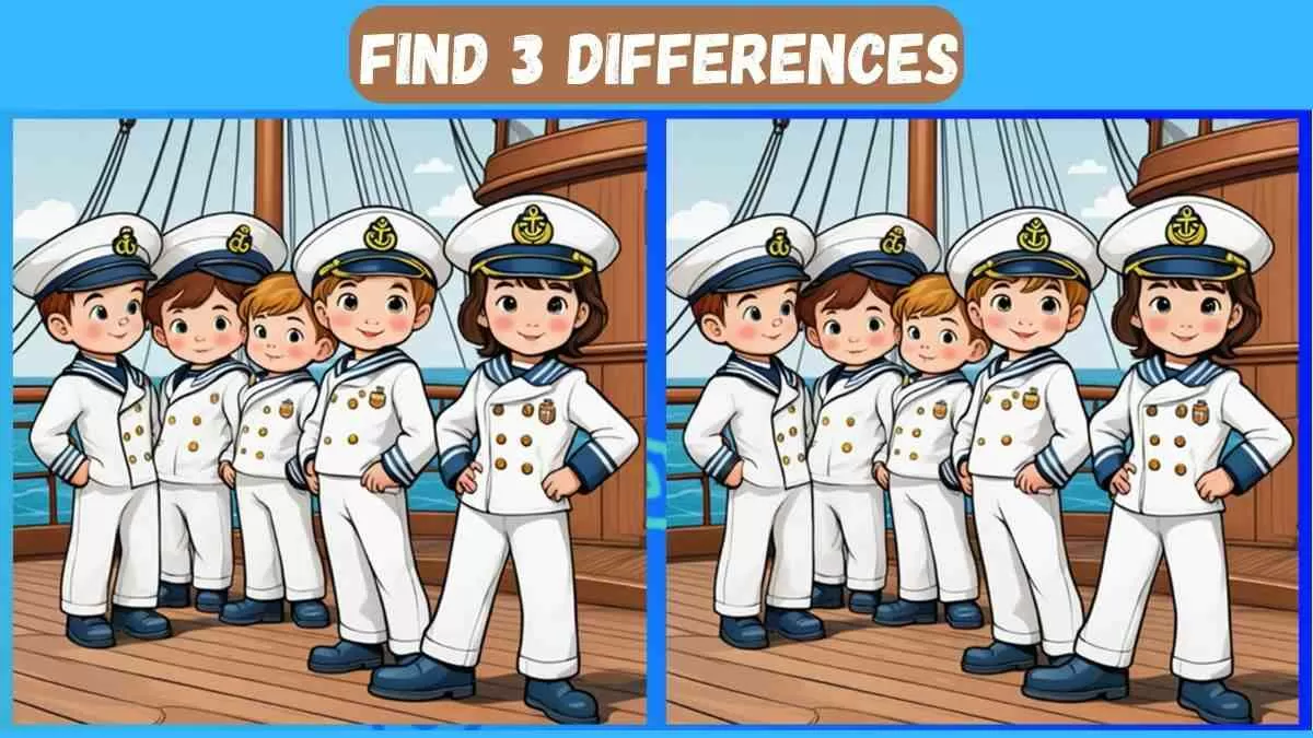 Spot 3 Differences Within 38 Seconds