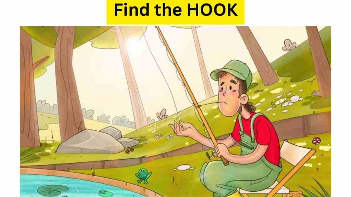 You have first-class vision if you can find the fishing hook hidden in the picture.  7 seconds left!