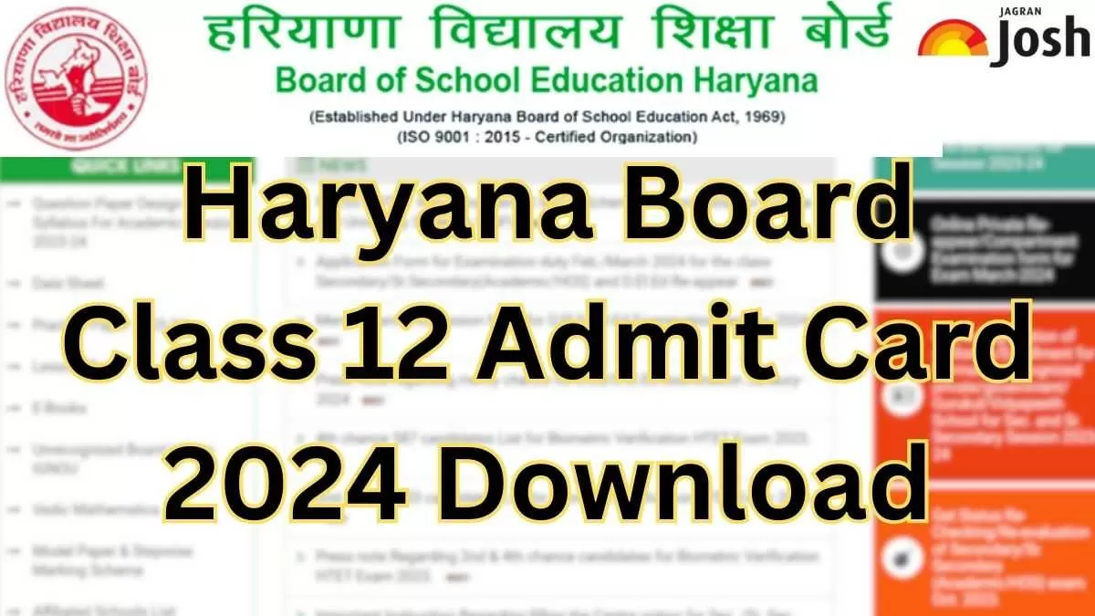 Get here all details about HBSE Intermediate exam call letter 2024