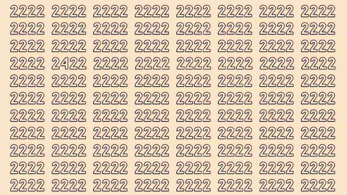 Only eagle eyes can spot 2422 among 2222 in 4 seconds!