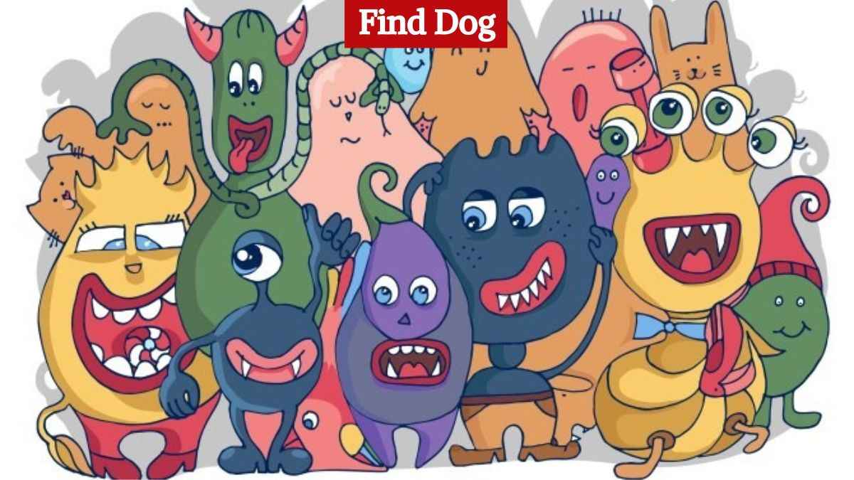 Optical Illusion: Find a dog hiding among the monsters in 7 seconds!