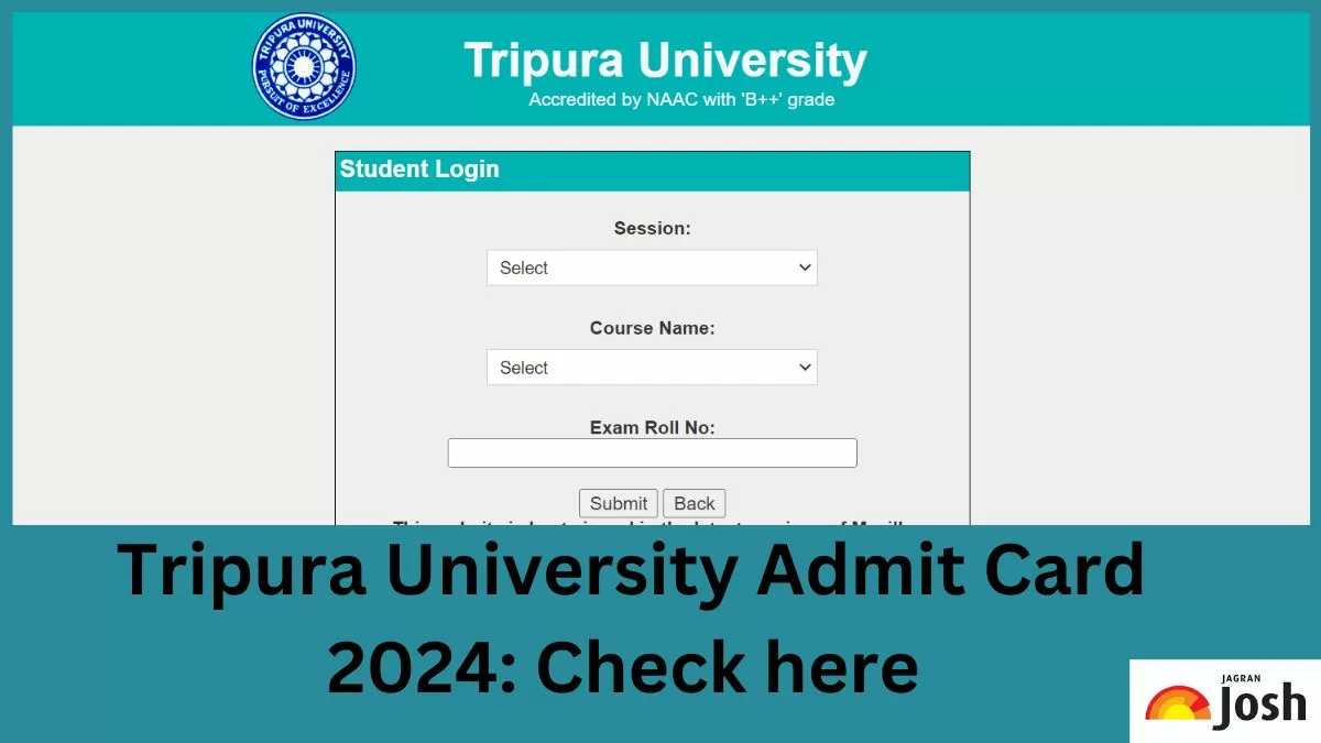 Get the direct link to download Tripura University Admit Card 2024 PDF here.