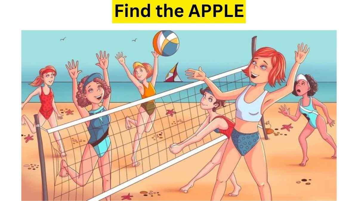 All Can See GIRLS But Only A High IQ Genius Can Find The APPLE In The Beachside Volleyball Picture. Test Your IQ In 7 Seconds!