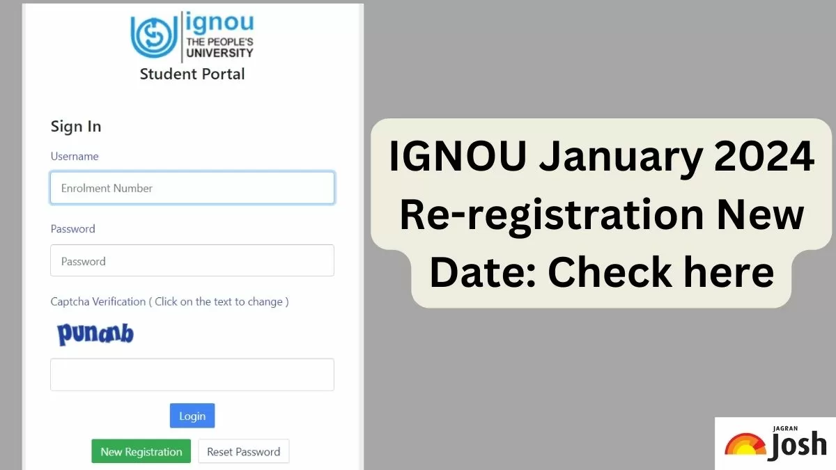 Check IGNOU January 2024 Re-registration Extended Date here