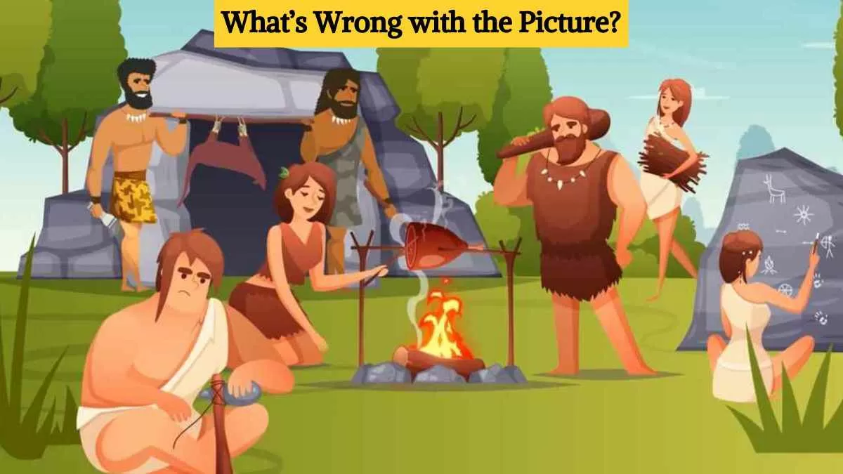 Find the mistake in the caveman picture