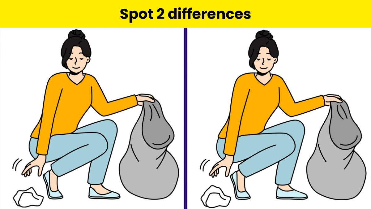 Test your eye power and spot 2 difference between the cleaning girl pictures within 3 seconds. 