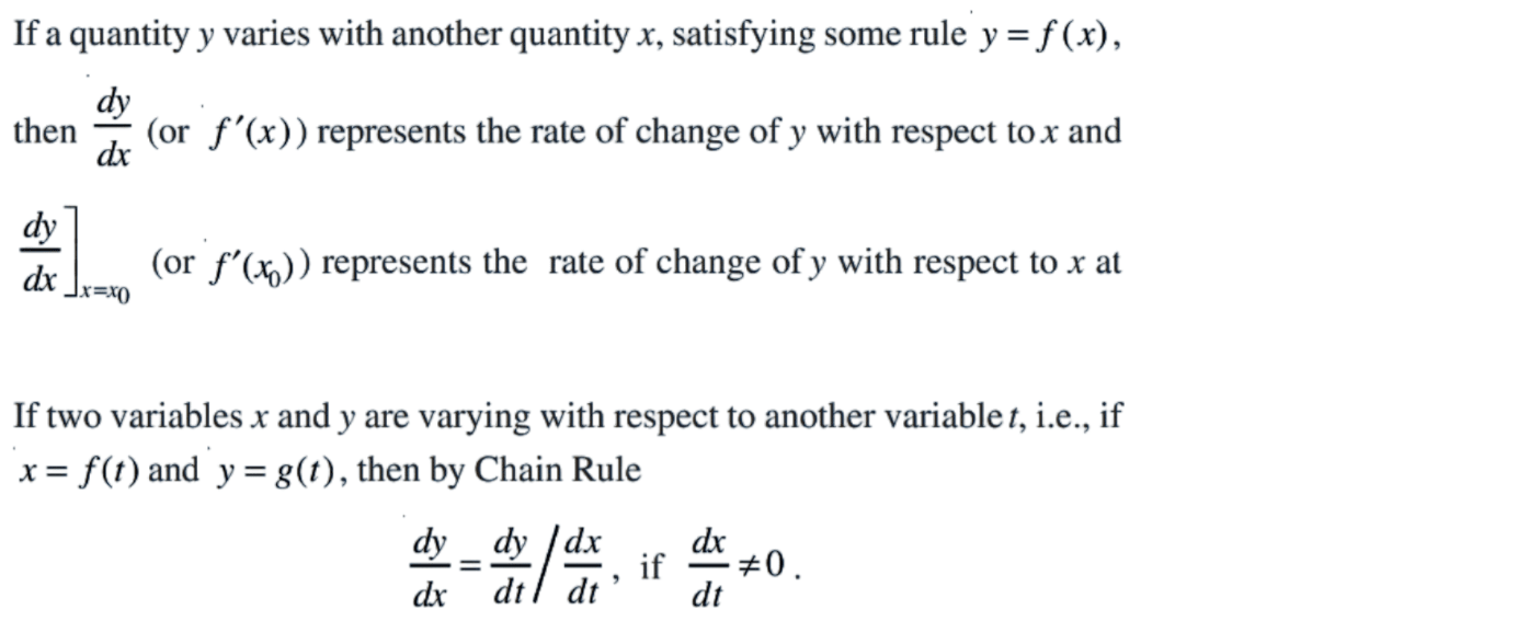 CBSE Class 12 Maths Chapter 6 Application Of Derivatives Revision Notes ...