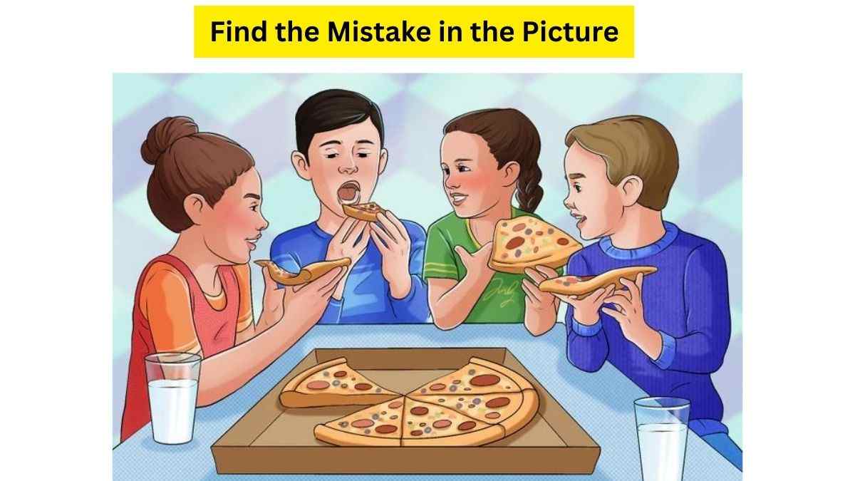 Genius IQ Test: Can You Find The Mistake In The Children Pizza Party Picture. 11 Seconds Left!