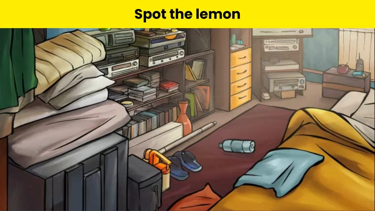 spot the lemon inside the bedroom in 8 seconds