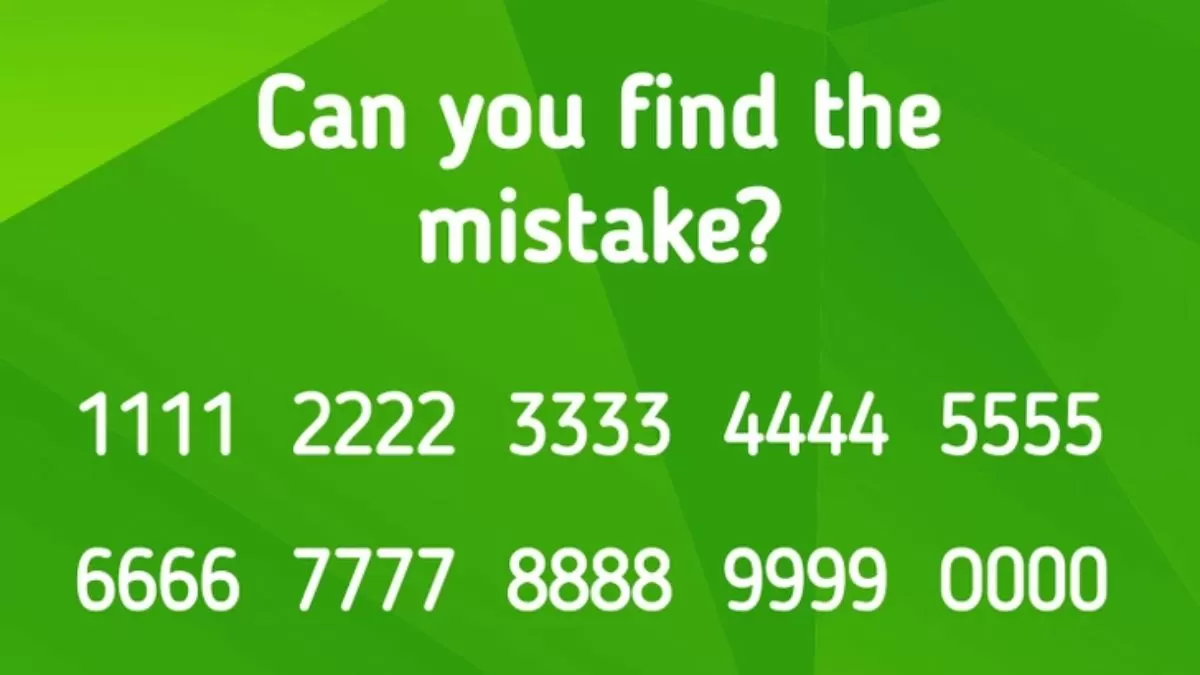 Picture Puzzle IQ Test: Spot The Mistake.