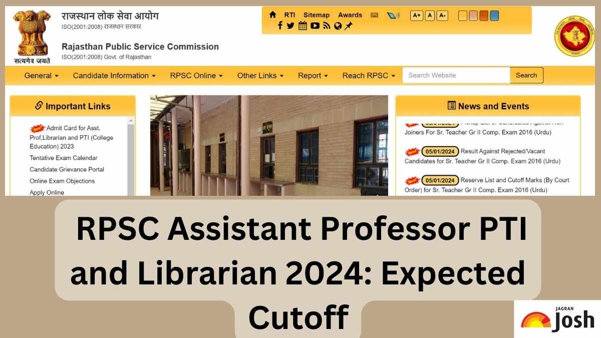 RPSC Assistant Professor PTI and Librarian Expected Cut-off 2024: Post-wise Minimum Qualifying Marks