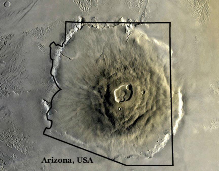 olympus mons comparison arizona state
