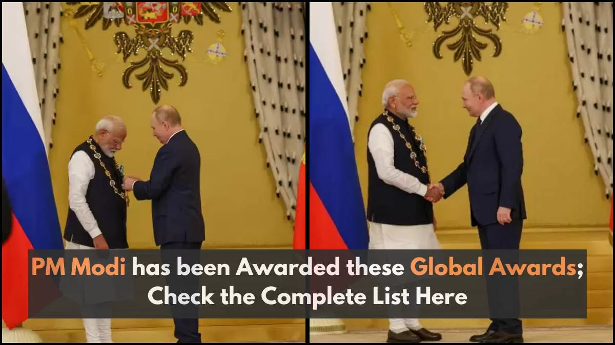 Various countries have awarded PM Modi with some of their highest awards. Russia recently awarded him with its highest civilian honour: Order of St Andrew the Apostle.