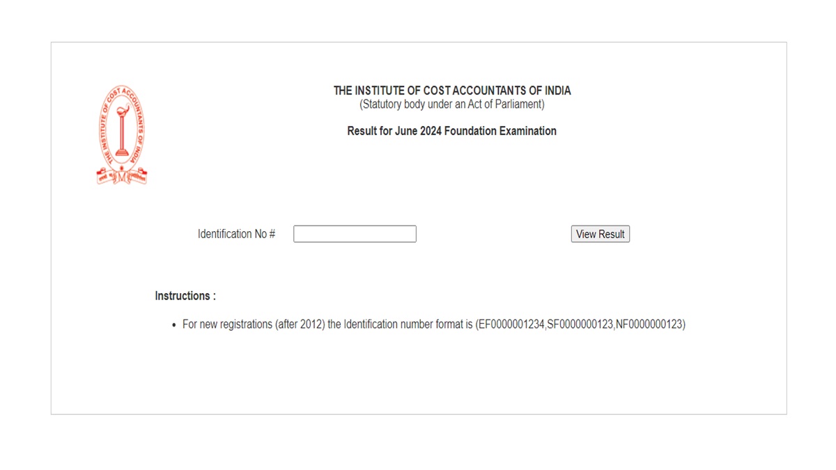 CMA June Result 2024 Out, Download CMA Foundation Scorecard At icmai.in