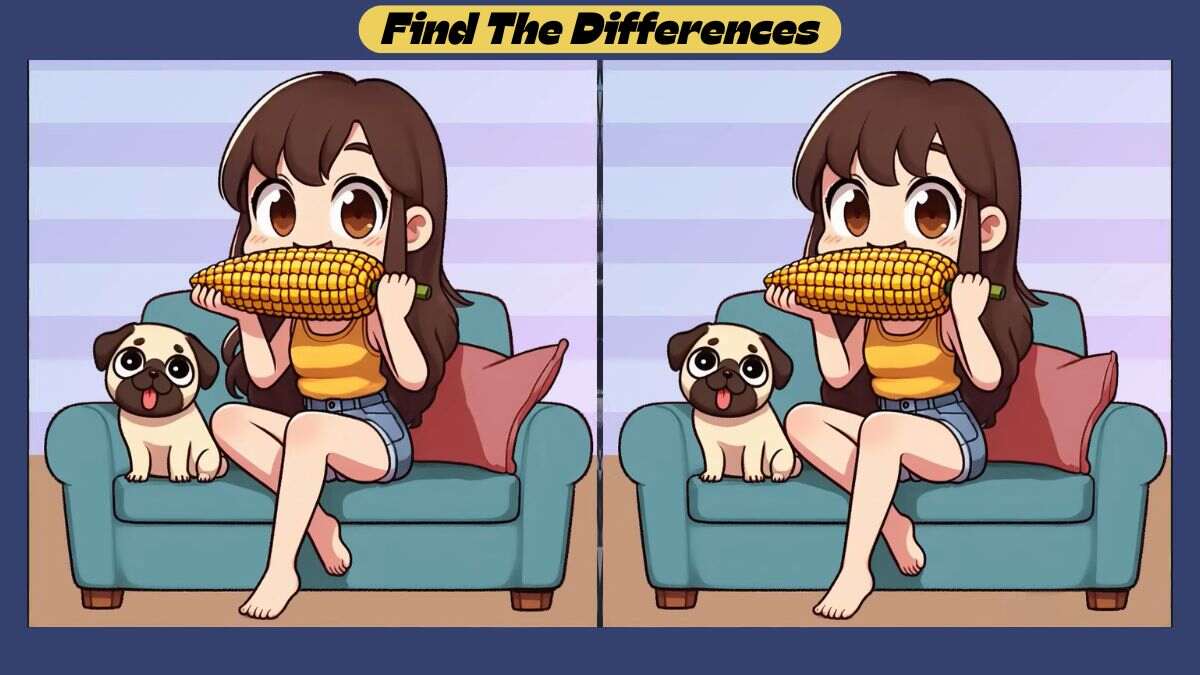 Spot the Differences Between Corn Eating Pictures in 43 Seconds