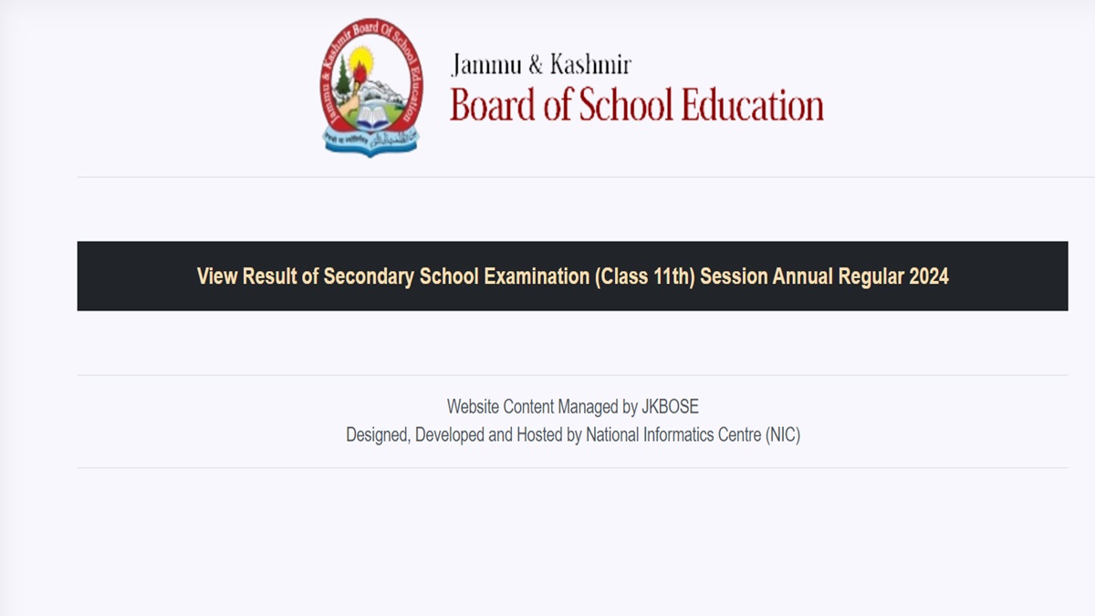 JKBOSE 11th Class Result 2024 Announced Download Mark Sheets at jkbose