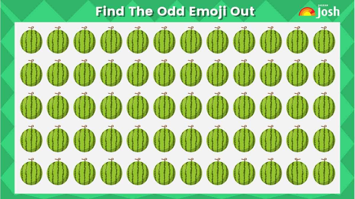 Brain Teaser IQ Test: Find the odd watermelon in the picture in 4 seconds!