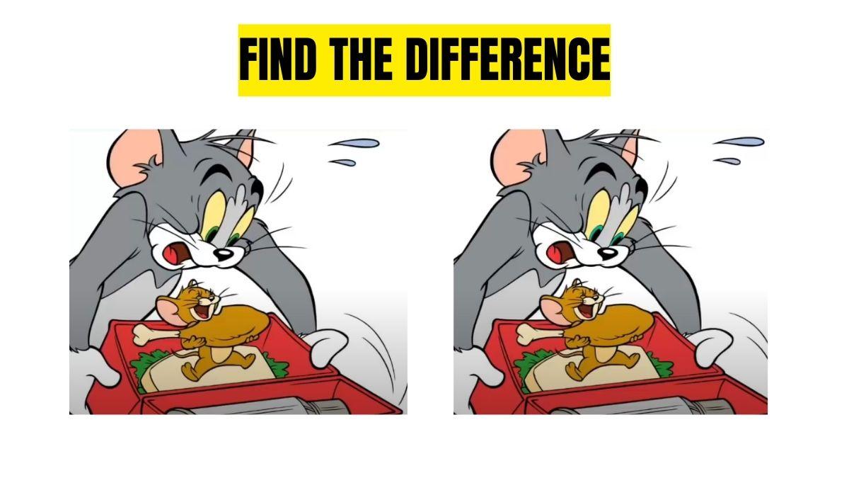 Brain Teaser IQ Test: Spot the Difference in Tom and Jerry Picture in 8 Seconds!