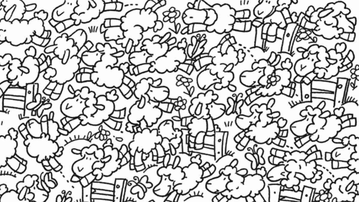 Optical Illusion IQ Test: Can You Find the Hidden Chick Among the Sheep in Just 12 Seconds?