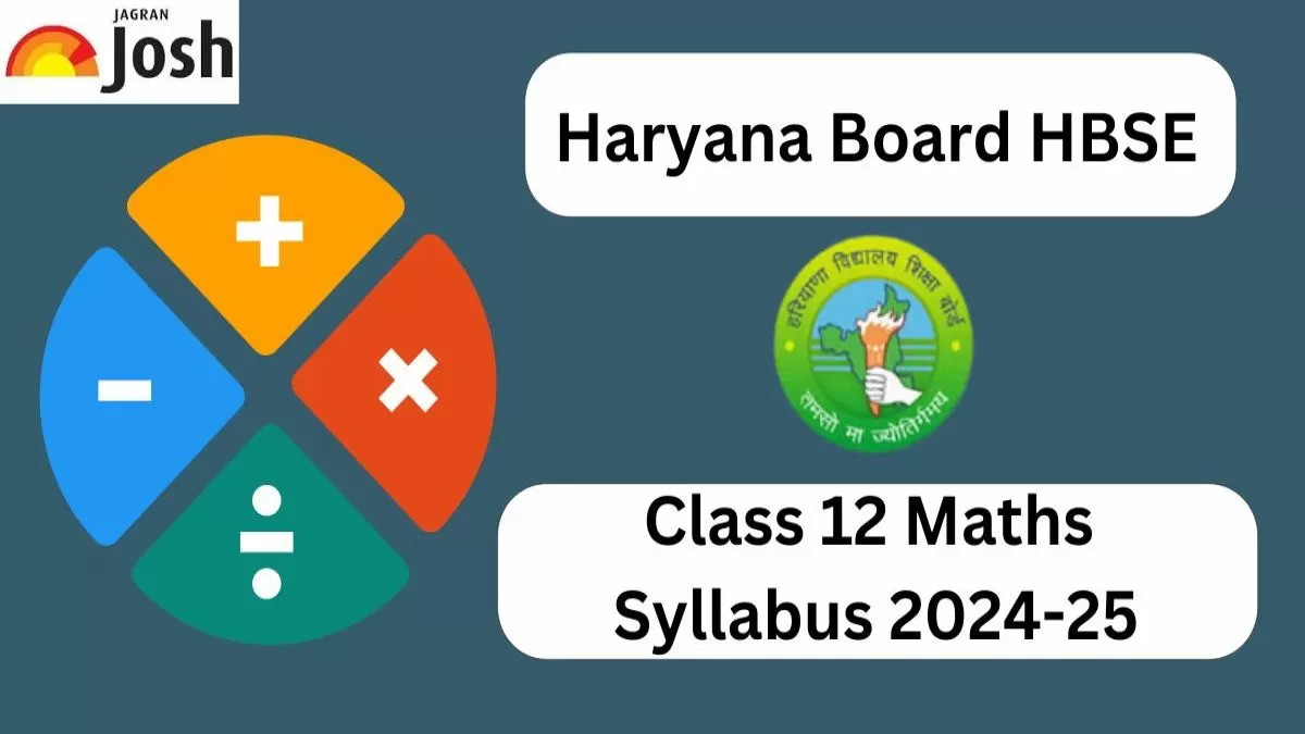 HBSE Class 12 Mathematics Syllabus 2024-25