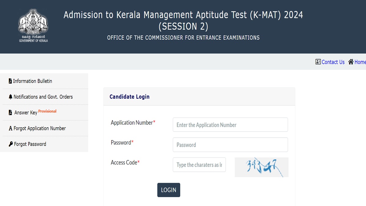 Kerala KMAT Provisional Answer Key 2024