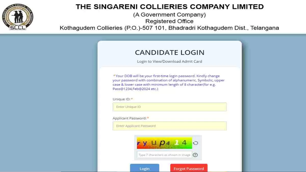 Get the direct link to SCCL MT  Admit Card 2024 here.