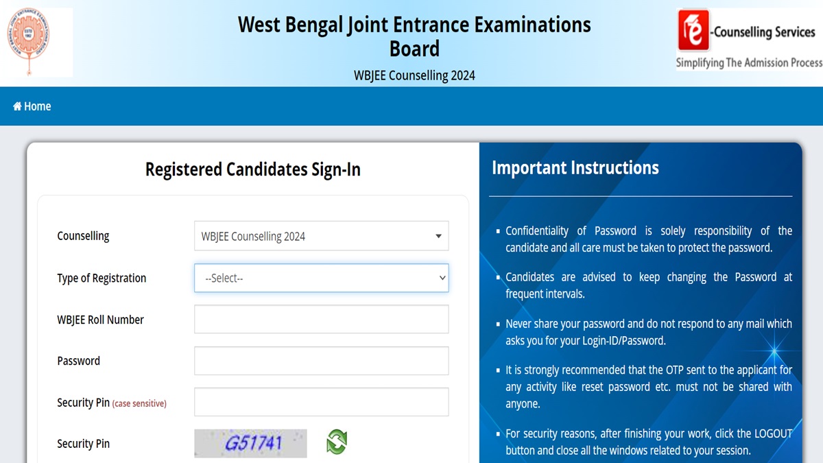 WBJEE round 1 choice filling extended