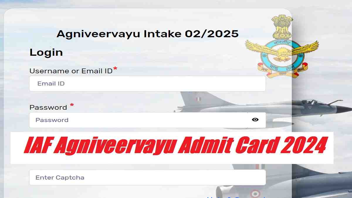 IAF Agniveer Vayu admit card 2024 for Intake 01/2025 out at agnipathvayu.cdac.in: Check Hall Ticket Download Link 
