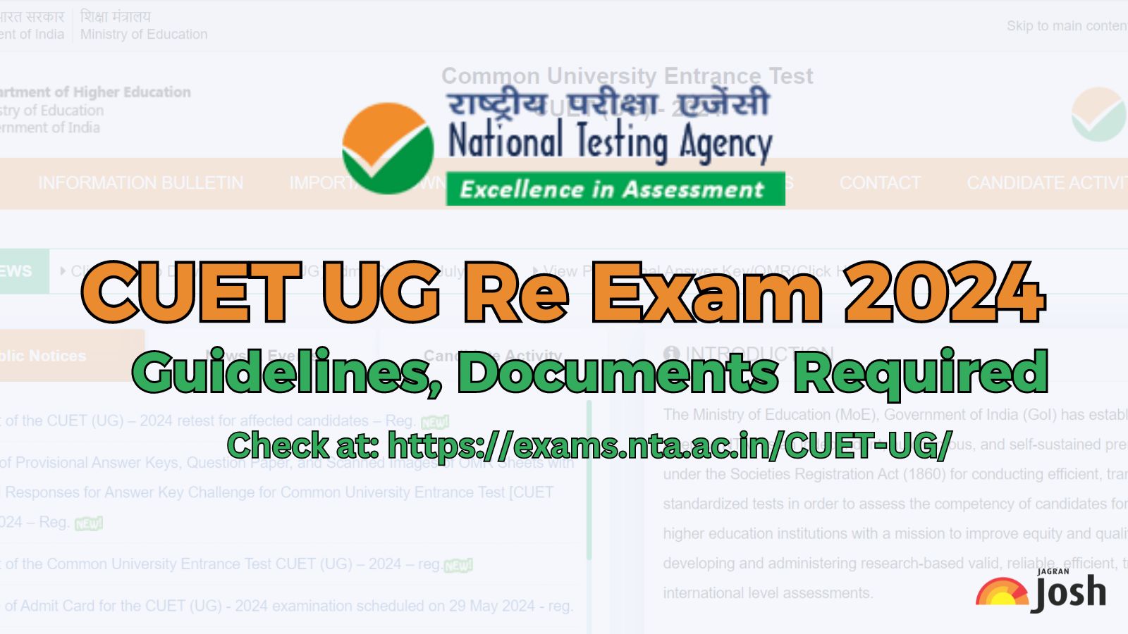 CUET UG Re-test 2024 today, Check guidelines here