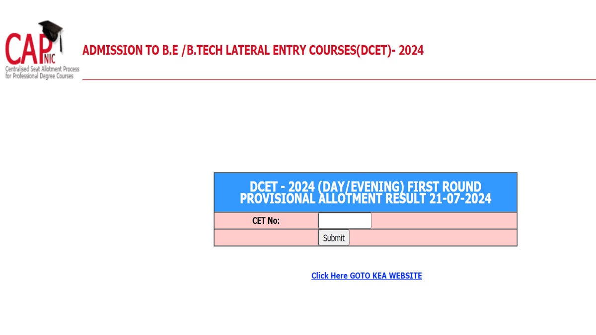 Karnataka DCET counselling round 1 allotment result out