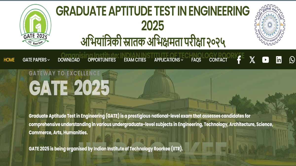 GATE 2025 Registration Schedule Out, Applications to Begin on August 24