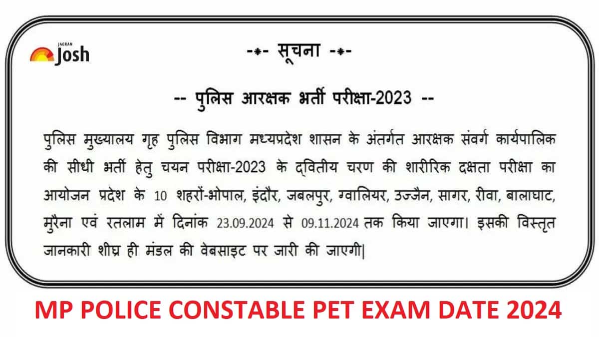 MP Police Constable PET Exam Date 2024 OUT at mppsc.mp.gov.in, Check ...