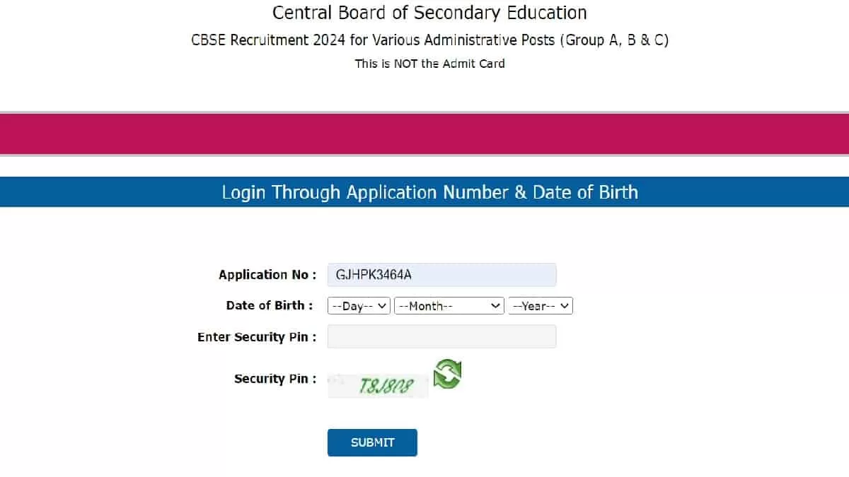 CBSE Admit Card 2024: Download Group A, B, C Recruitment City ...