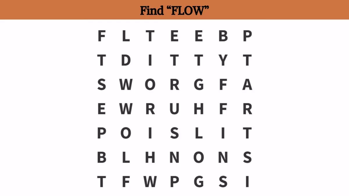 Word search puzzle find flow