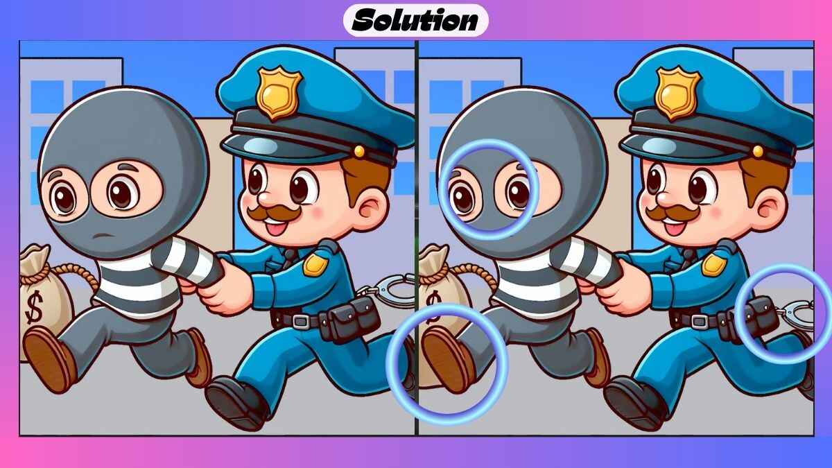 Find 3 Differences in 54 Seconds in This Robbery Picture