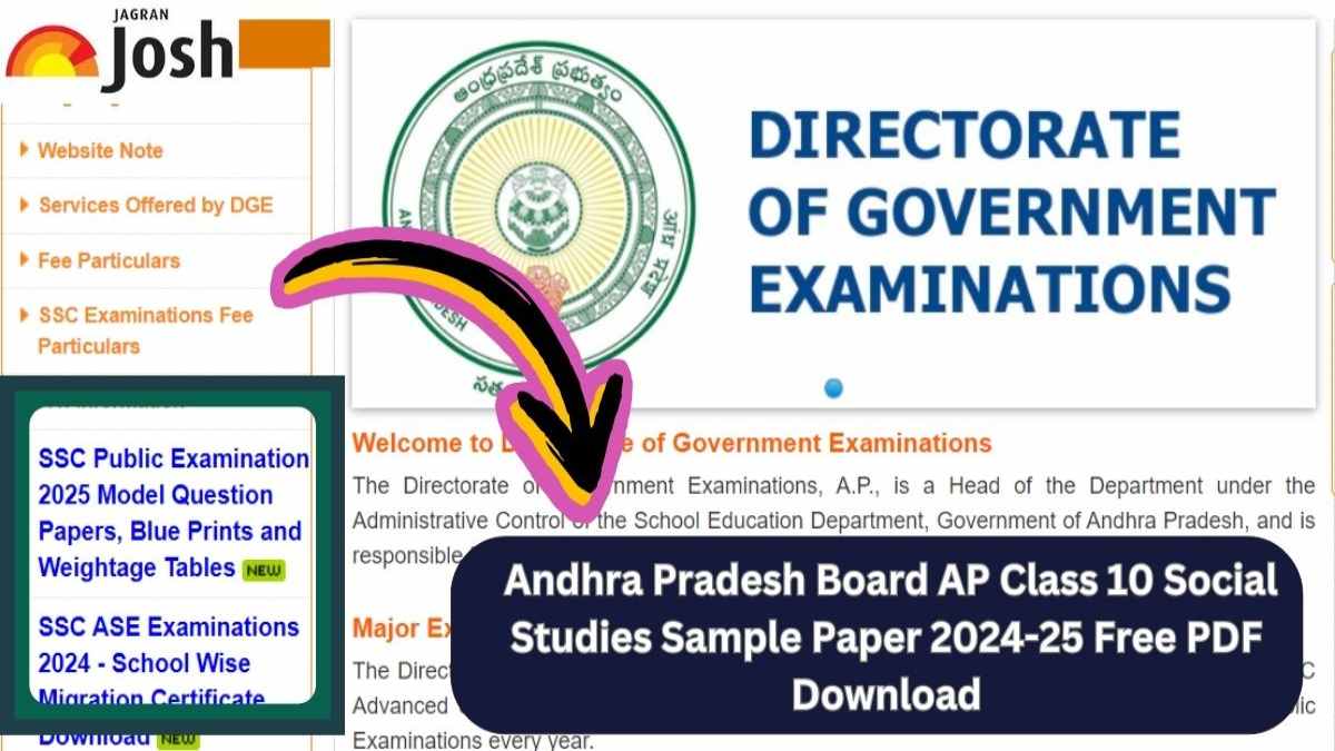 Andhra Pradesh Board AP Class 10 Social Studies Sample Paper 2024-25: Download Sample Paper PDF For Free! 