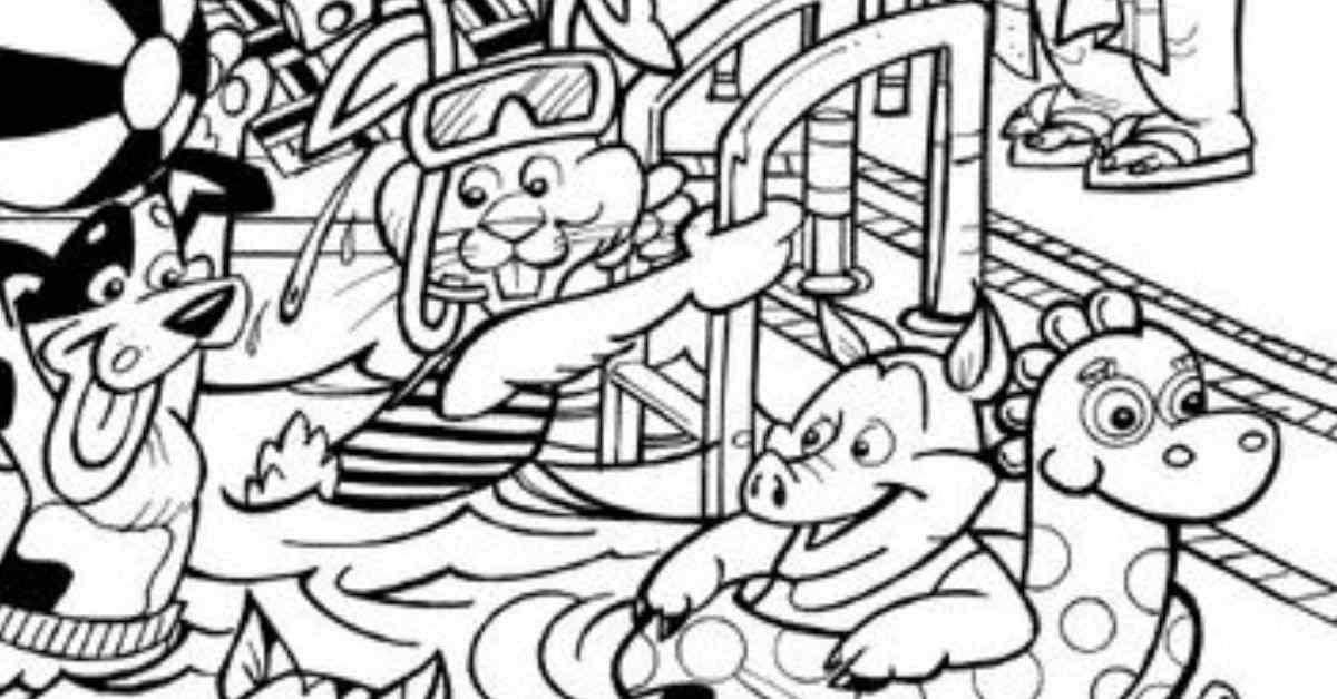 Seek and Find Puzzle: Only the Keen-Eyed Can Discover the Hidden Funnel in This Animal Pool Scene