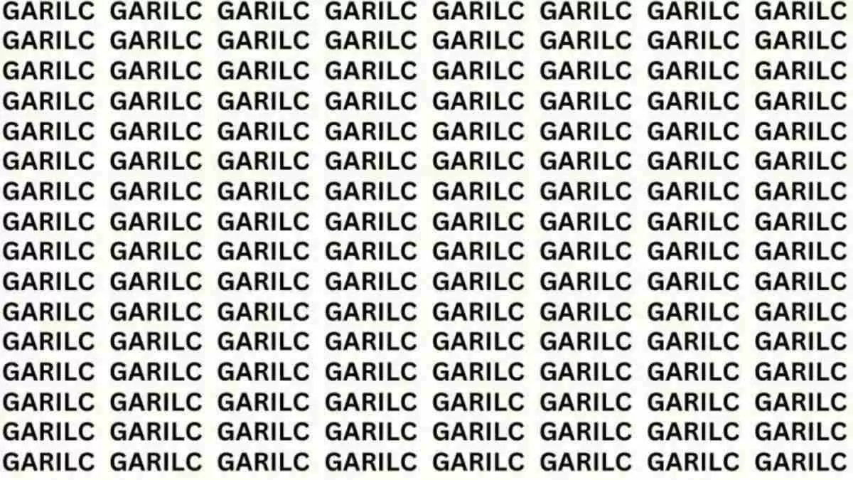 Can You Spot The Word ‘GARLIC’?