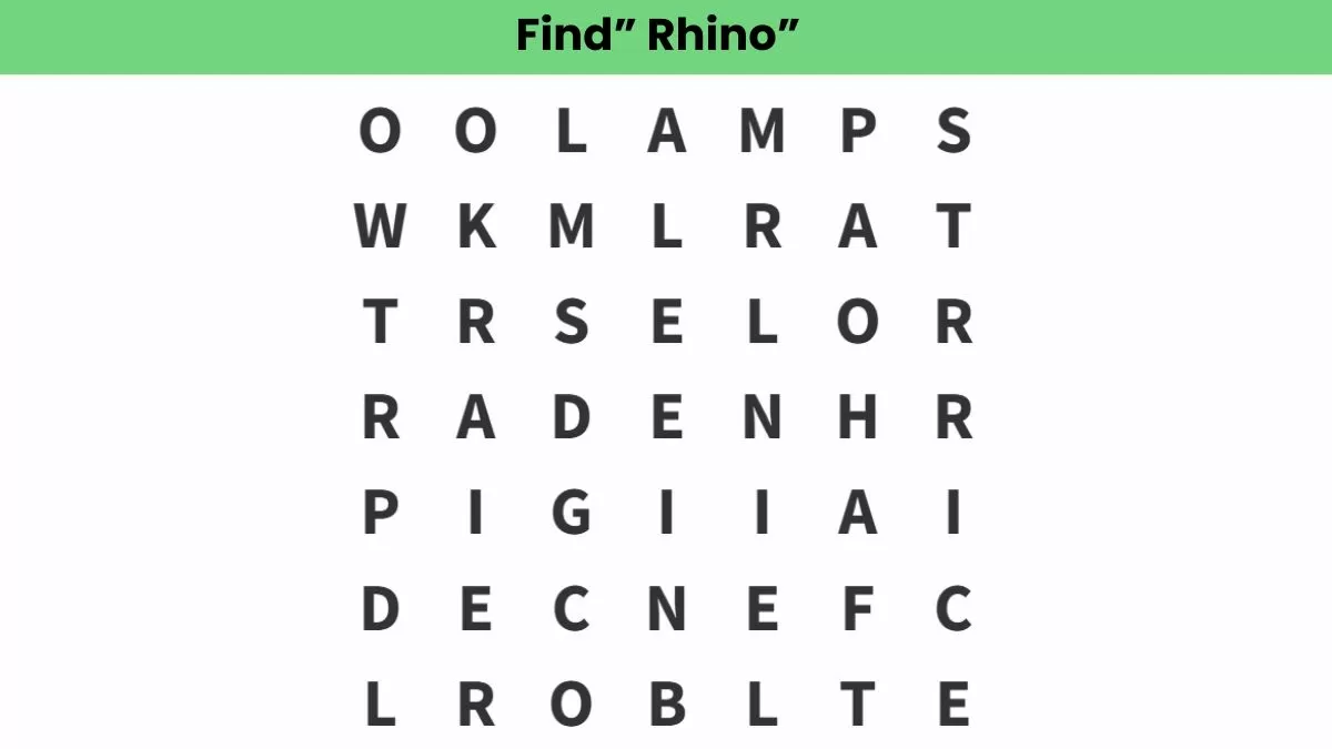 Find the word rhino in 8 seconds