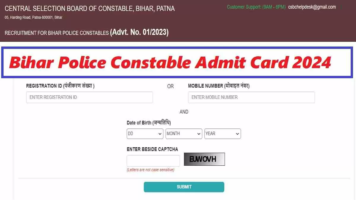 Get the direct link to Bihar Police Constable Admit Card 2024 here.