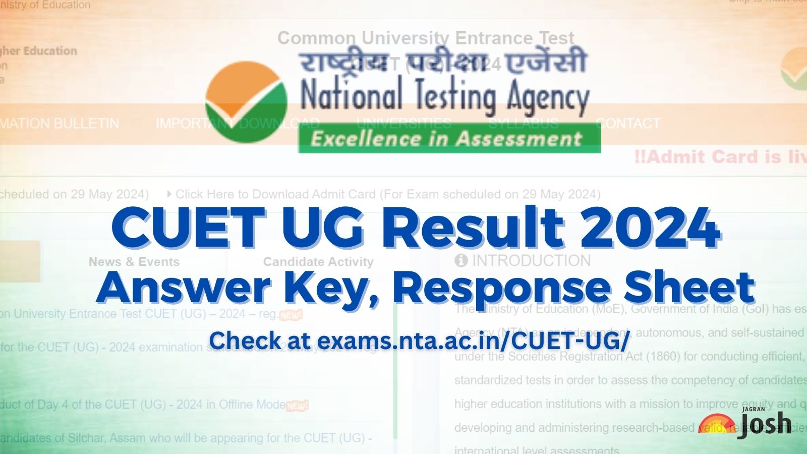 CUET Result Date 2024 CUET UG Results Expected on July 10, Answer Key