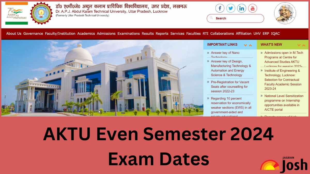 AKTU Date Sheet 2024 Even Semester Exam Dates Out at aktu.ac.in; Check