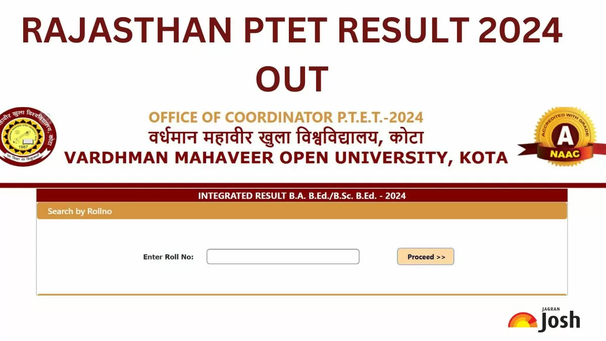 Rajasthan PTET Result 2024 Downlaod
