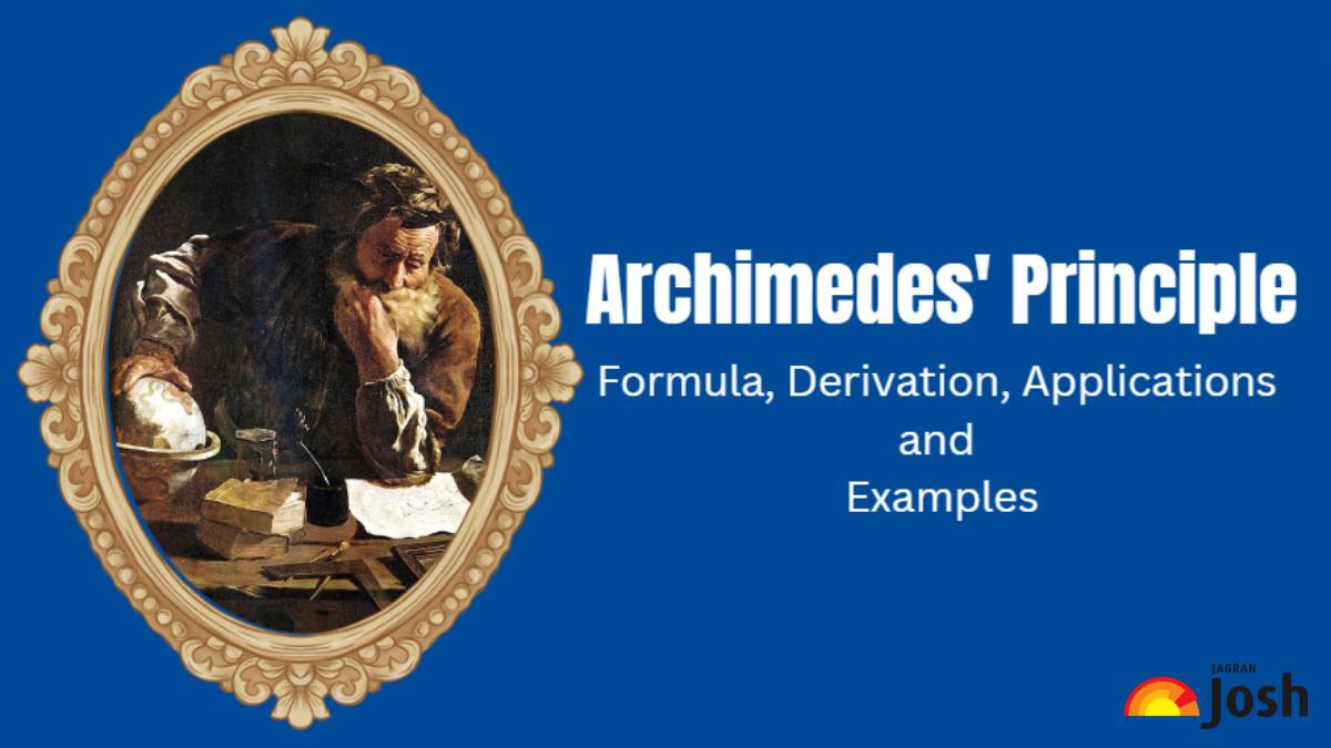 Archimedes' Principle: Formula, Derivation, Applications and Examples