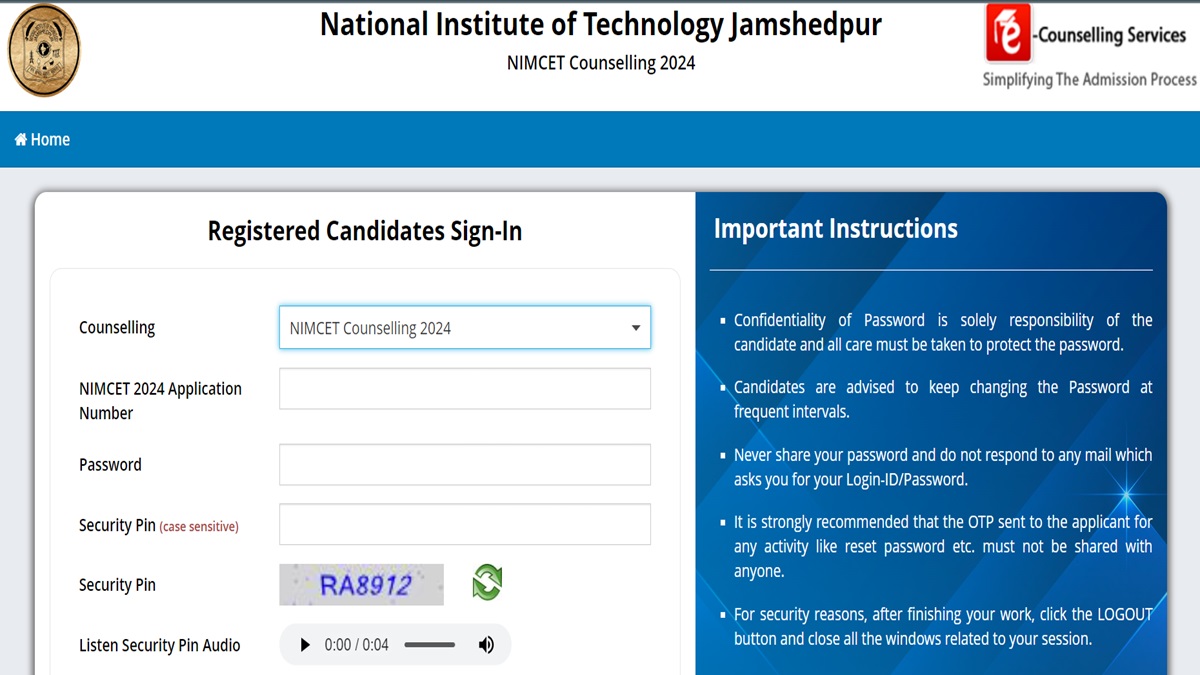 NIMCET 2024 Counselling Registration Close Today, Apply At nimcet