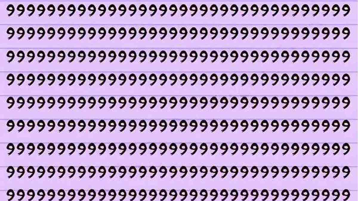 Optical Illusion IQ Test: Only Highly Detail-Oriented Can Spot The Number 6 Among 9's In 6 Seconds!