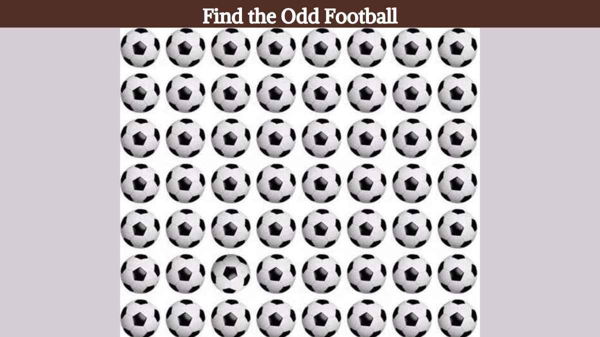 Brain Teaser IQ Test: Find the odd football in the picture in 4 seconds!