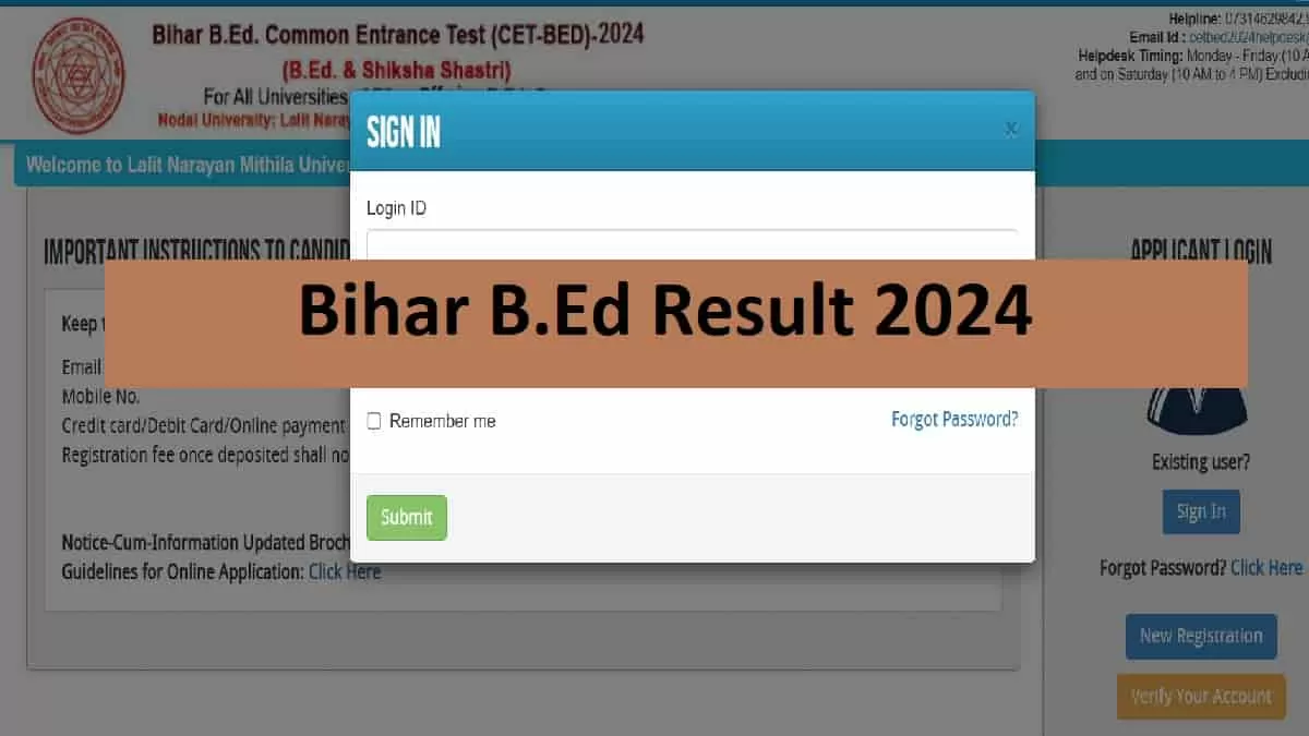 Bihar B.Ed Result 2024 Declared At Biharcetbed-lnmu.in: Download CET ...