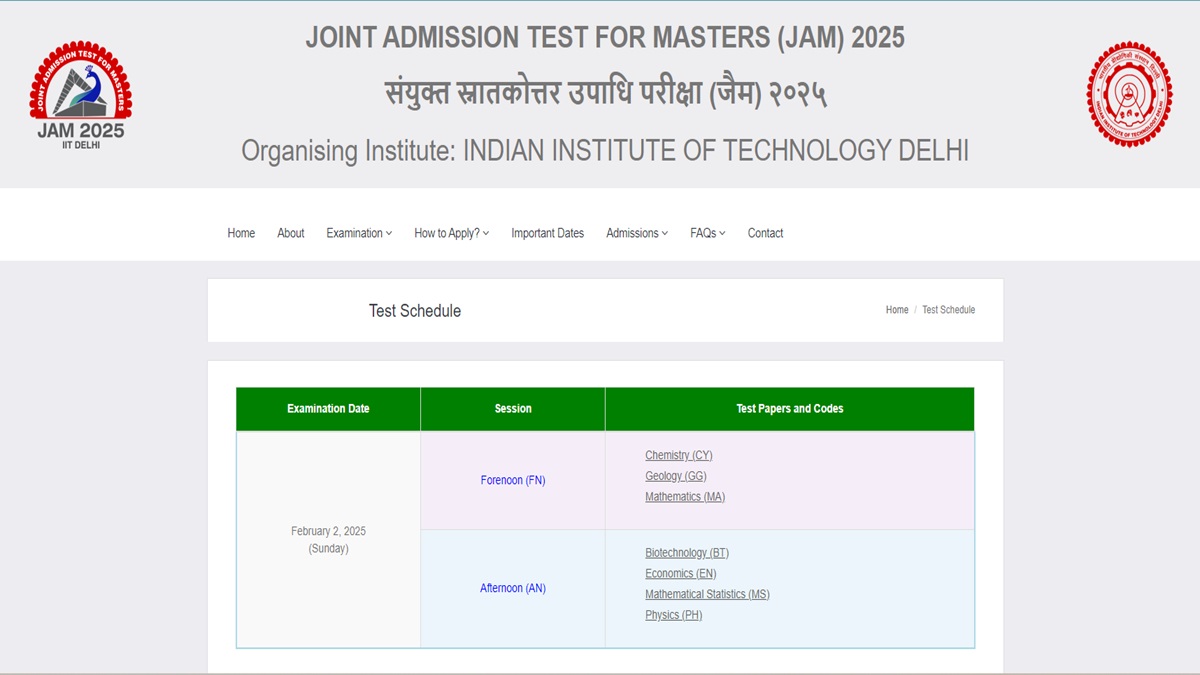 IIT JAM 2025 Exam Date Announced! Check Schedule Here Education News